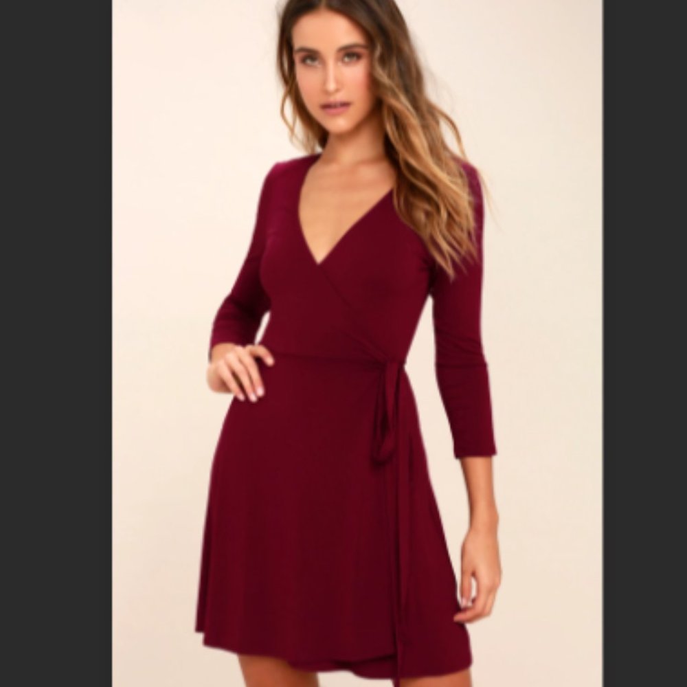 🔥Burgundy Wrap Dress🔥